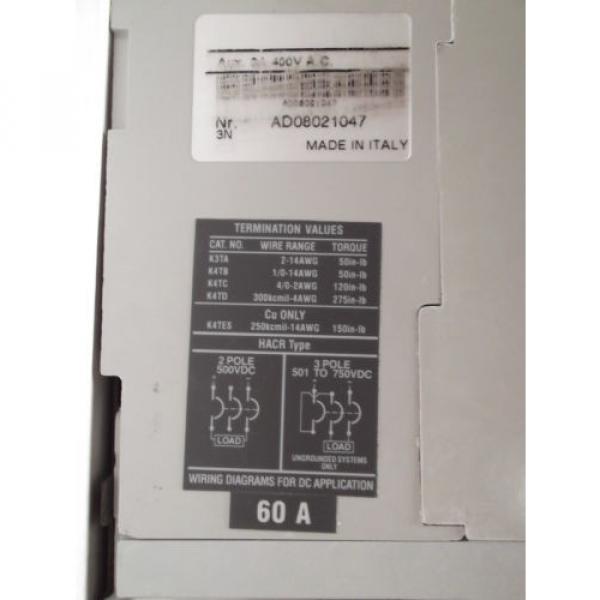 CIRCUIT BREAKER ABB SACE S3N CIRCUIT BREAKER 3 POLE 60 AMP #5 image