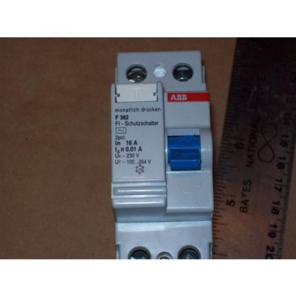 NIB ABB ASEA BROWN BOVERI  F362-16/0.01  16A 2P DIN MOUNT CIRCUIT BREAKER  N812 #2 image