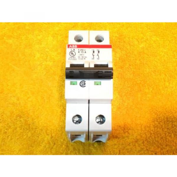 ***NEW*** ABB S202U-K15  2-POLE 15 AMP 240 VOLT DIN RAIL MOUNTED BREAKER BCPD #3 image