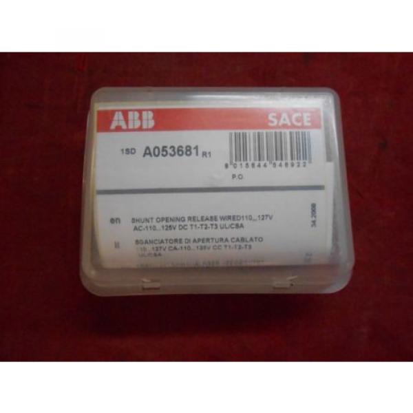 NEW  ABB SACE  1SDA053681  Shunt Opening Release Wired; 120VAC/125VDC KT3S4 #2 image