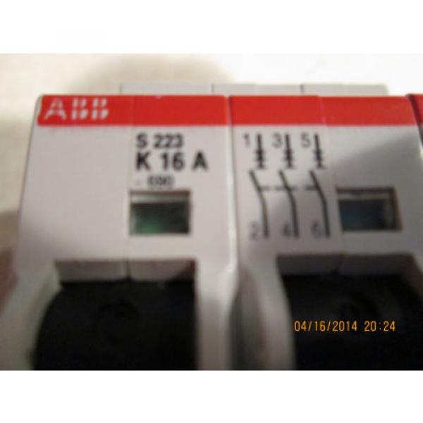 ABB 347/600VAC 3-POLE CIRCUIT BREAKER S223 K16A #2 image