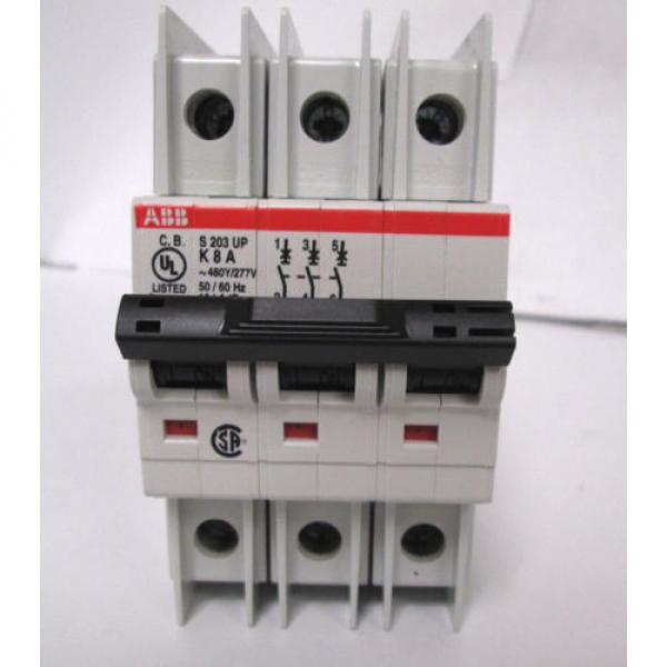 ABB  S203UP-K8 Circuit Breaker 8A 3Pole 480Y/277V #1 image