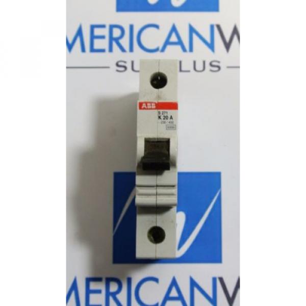 S271-K20  ABB Circuit Breaker  1 Pole 20 amp 230 volt Din Rail #1 image