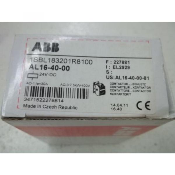 ABB AL16-40-00 CONTACTOR 24V-DC *NEW IN BOX* #7 image