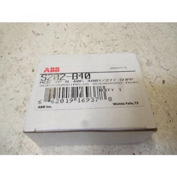 ABB S202-B40 CIRCUIT BREAKER *NEW IN BOX* #1 image