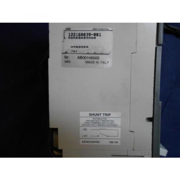 New out of box ABB S6N600 Breaker W/ Shunt trip &amp; Auxillary Switch #6 image