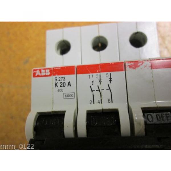 ABB S 273 K 20 A Circuit Breaker 20A 277/480Vac Used #2 image