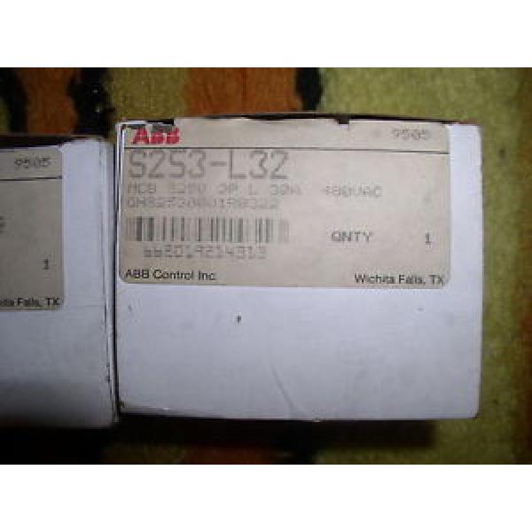 ABB S253-L32 3-POLE 32A 277/480 CIRCUIT BREAKER NIB #1 image