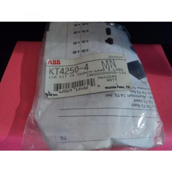 ABB KT4250-4  TERMINAL LUG KIT, 4/SET ACCEPTS (1)6AWG/350MCM FOR USE W/ T4 BREA #1 image