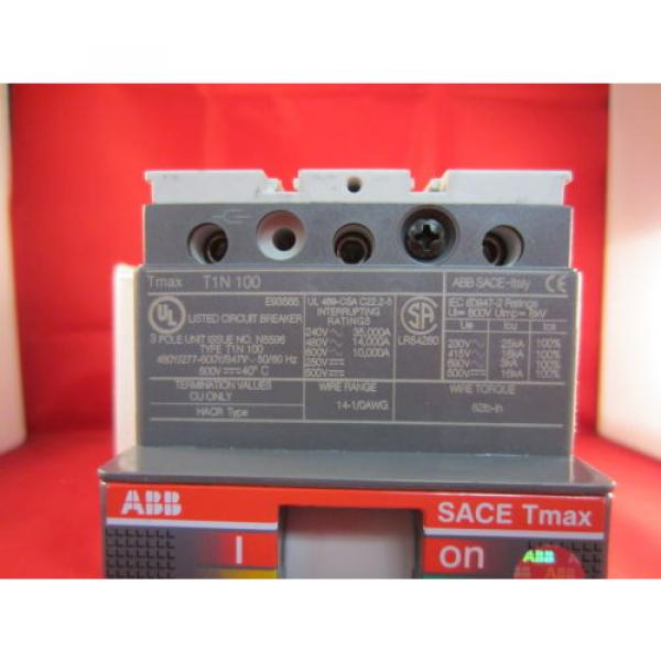 ABB CIRCUIT BREAKER  T1N015TL  480 VAC  3 POLE #3 image