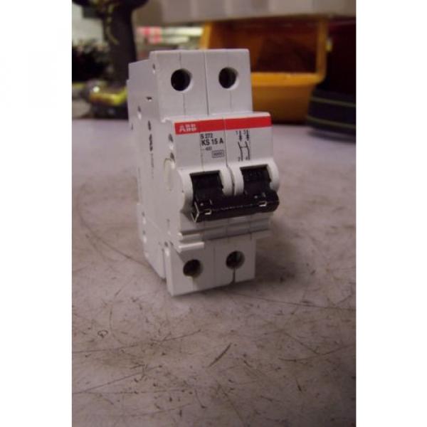 ABB 15 AMP CIRCUIT BREAKER 277/480 VAC 2 POLE DINRAIL MOUNT S272-KS15A #2 image