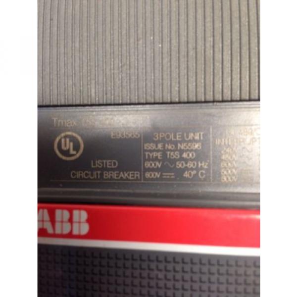 ABB Circuit Breaker Tmax T5S 400 T5SQ400TW 400amp 3 Pole #4 image