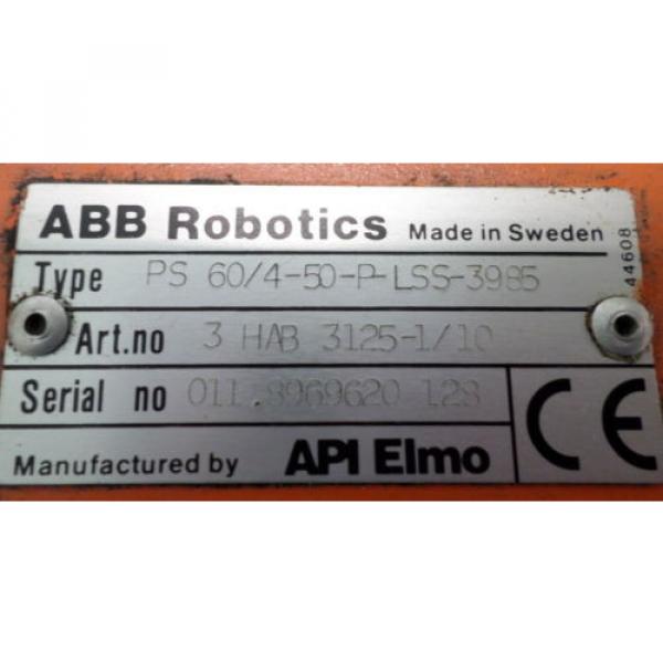 ABB ROBOTICS SERVO MOTOR  PS 60/4-50-P-LSS-3985 3HAB 3125-1/10 W/SMARTSYN D98609 #2 image