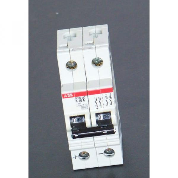 282-UC K16A ABB 16 amp 500vdc 2 pole  breaker din rail mounting #1 image