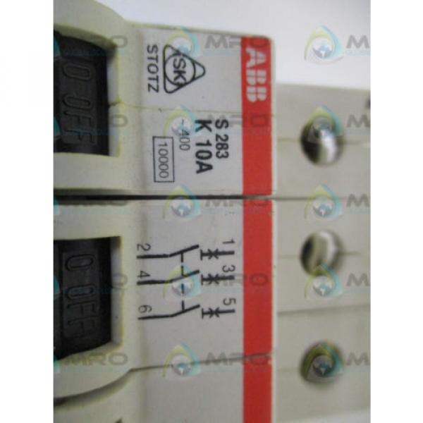 ABB S283-K10A CIRCUIT BREAKER 10AMP *USED* #2 image