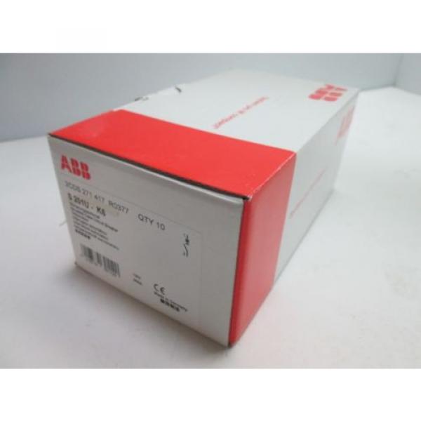 New Box of 10 ABB S201U-K6 Circuit Breakers, 1-Pole, Rating: 240VAC 6A #1 image