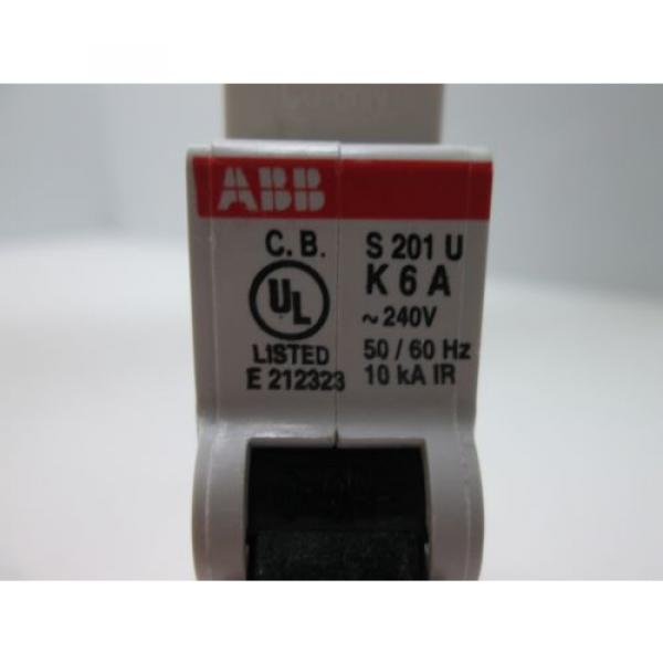 New Box of 10 ABB S201U-K6 Circuit Breakers, 1-Pole, Rating: 240VAC 6A #5 image