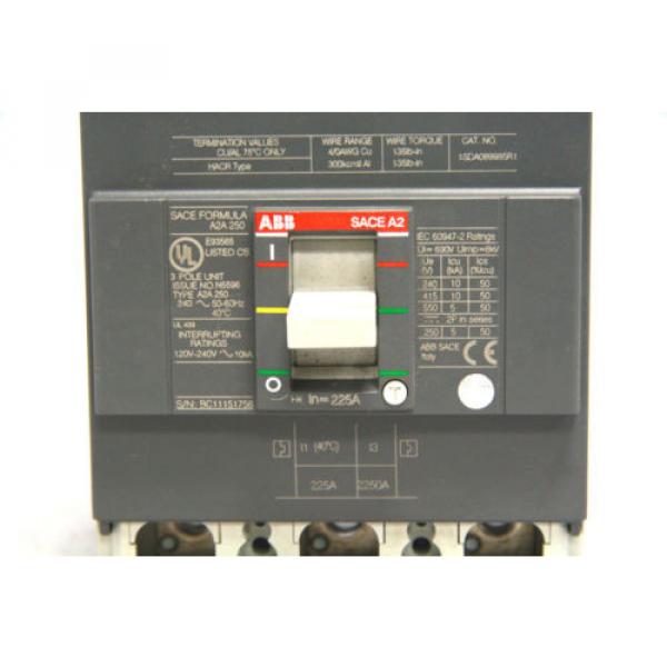 ABB SACE Formula A2A225TW 1SDA069985R1 225A 240V 3P Circuit Breaker A2A250 New #4 image