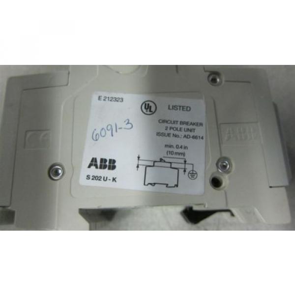 ABB S202U-K15A 2-Pole Circuit Breaker 15A Used Good Condition #2 image