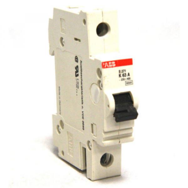 ABB S271-K63 Circuit Breaker 63A 1P 277/480V 1 Pole S271 63 Amp NEW #1 image