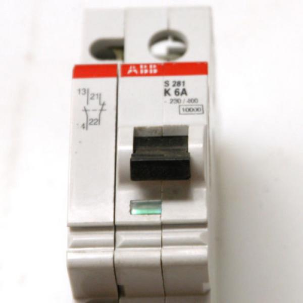 Lot of 3 ABB S-281-K Circuit Breaker 6 Amp 277 Volts 1 Pole #2 image