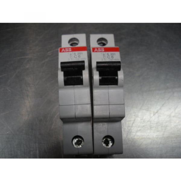 2pcs 1  pole 6A mini circuit breaker ABB S201C6 S201-C6 din rail mount #1 image