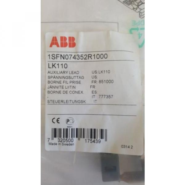 ABB  LK110   1SFN074352R1000 auxilliary lead terminal lot of 3 #2 image