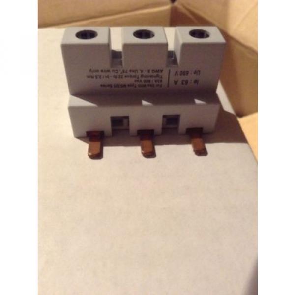 New Lot of  8 ABB S3-M3 Power Infeed Block 63A, 600VAC #3 image