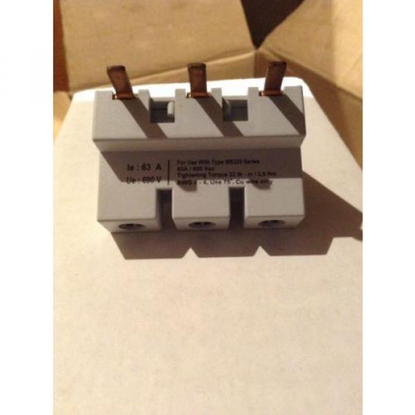 New Lot of  8 ABB S3-M3 Power Infeed Block 63A, 600VAC #4 image