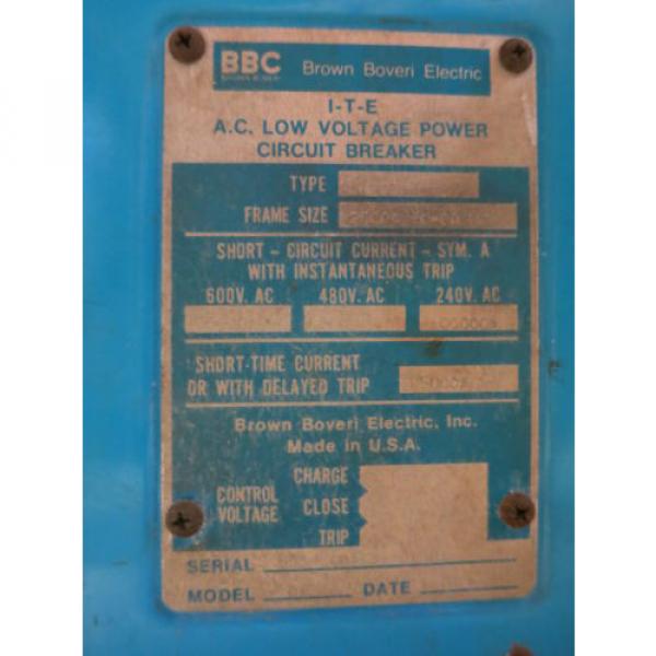 BBC LK-25 2500A Breaker w LSG Solid State Trip Device LSS 4 611250-T24 Gould ABB #3 image