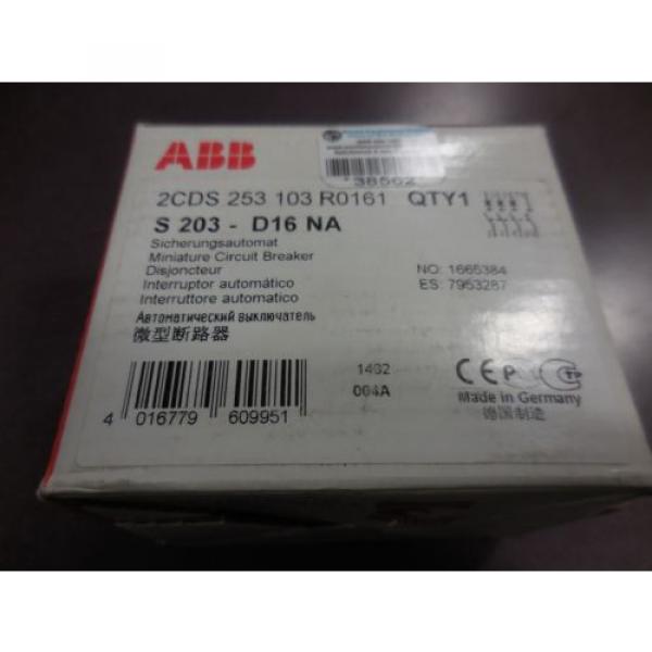 ABB Circuit Breaker S 203 - D16 NA #7 image