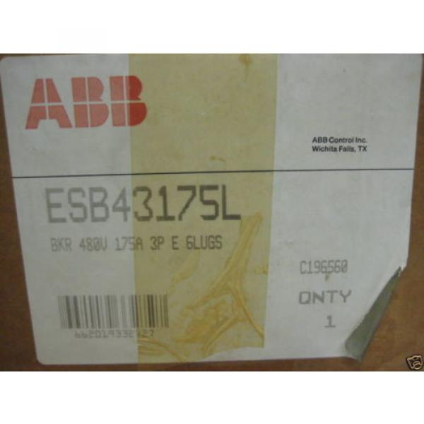 ABB ESB43175L 175A Breaker 480V NEW Type ES 175 Amp 480 VAC ESB43175-L NIB #7 image