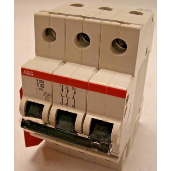 ABB S263-C32, 3-Pole 32 A 400VAC, C-Curve Circuit Breaker #1 image