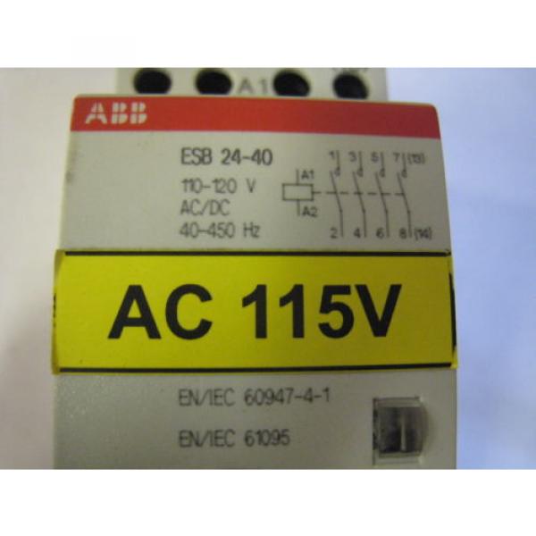 ABB ESB 24-40 110-120V AC/DC 40-450Hz Modular Contactor Used Free Shipping #3 image