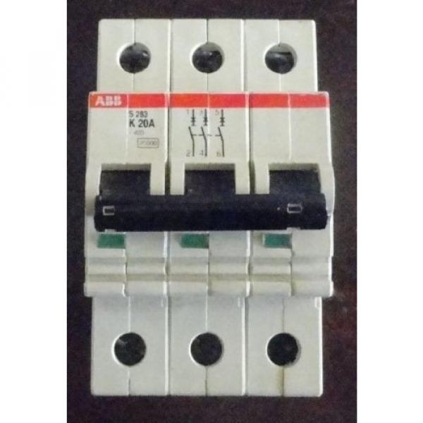 ABB 3 POLE 20AMP CIRCUIT BREAKER S 283 K20A #1 image