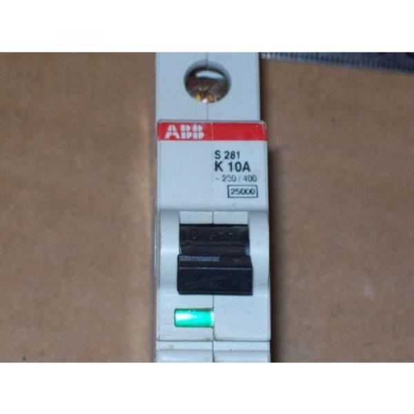 NEW ABB ASEA BROWN BOVERI S281-K10A 10A  1P CIRCUIT BREAKER 480 VAC  N809 #2 image