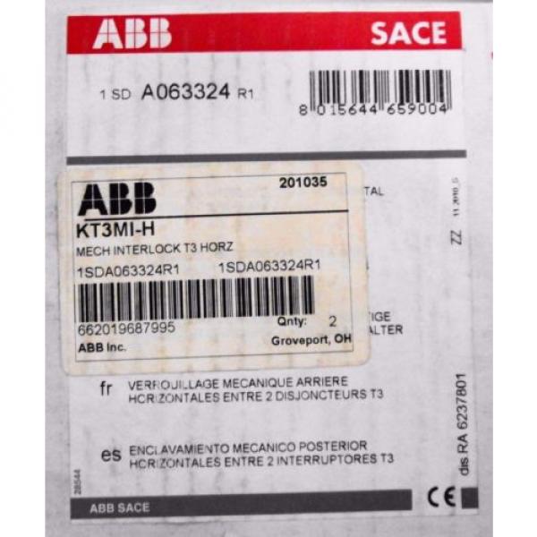 ABB KT3MI-H 1SDA063324R1 Mechanical Interlock T3 Horz #2 image