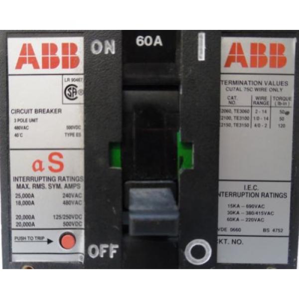 ABB, CIRCUIT BREAKER, 3 POLE, 480 VAC, UXAB727131R115 #2 image