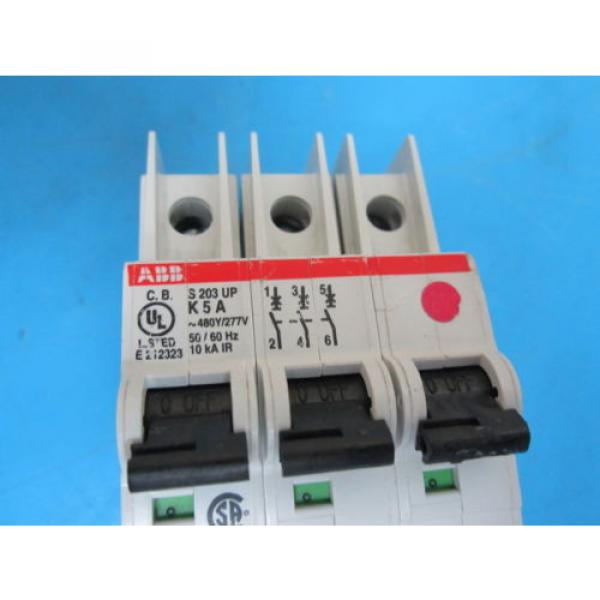 ABB S203 UP K 5 A 480Y/277V 3 Pole Circuit Breaker #2 image