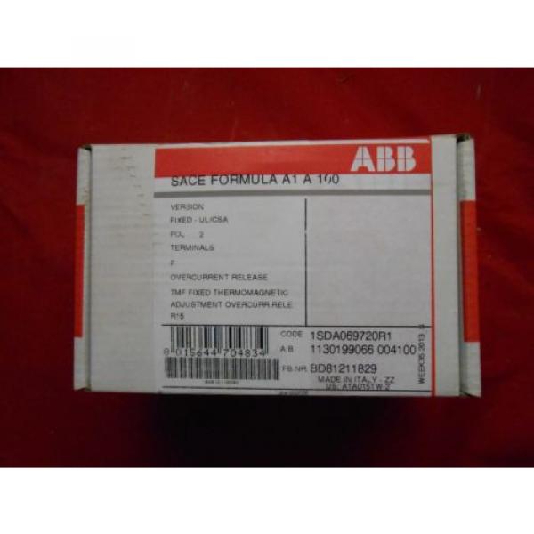 NEW BOXED ABB Formula A1A015tw-2 2 pole 15 amp 240 v 1sda069720r1 #1 image