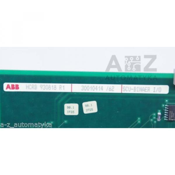 ABB FEEDER TERMINAL HCRB 930818R1 30010414/62 SCU-BINAER I/O #2 image