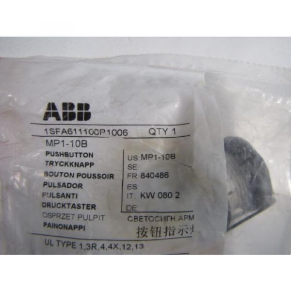 ABB 1SFA611100R1006 / MP1-10B Black Flush Modular Pushbutton NEW #2 image