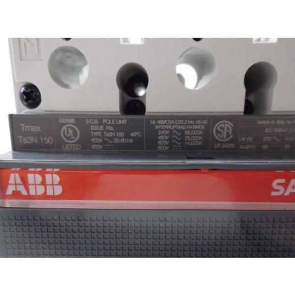 ABB 125 AMP BREAKER SACE TMAX TS3N 150, 3 POLE, (NEW, OLD STOCK) #2 image