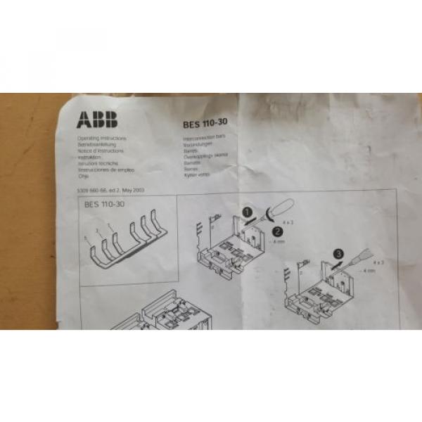 ABB BES110-30 interconnection bars set of 3  NEW #3 image