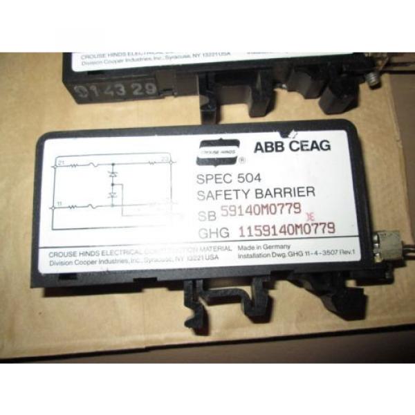 CROUSE-HINDS ABB CEAG SPEC 504 SAFETY BARRIER 1159140M0779 LOT OF 8 USED (TT4-2) #2 image