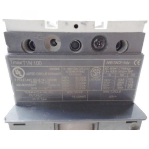 ABB 70 AMP SACE BREAKER T1N 100, 3 POLE (USED, AS IS) #2 image