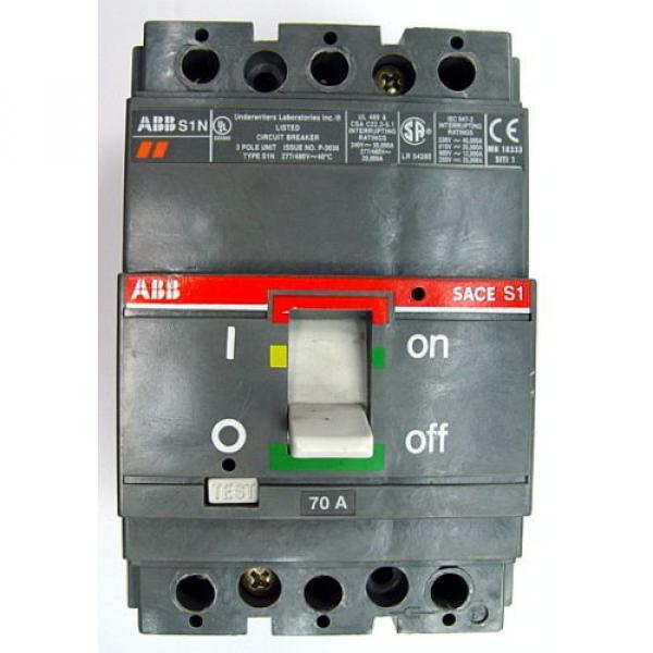 ABB SACE S1 3P 70A Circuit Breaker, S1N, S1N070TL, 122160059-001 #2 image