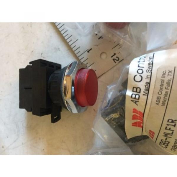 NEW LOT 5 ABB CBK,ABB CBK SK 616 003-A,PILOT LIGHT RED 120V,ABB CBG-MLF1R,SS #3 image