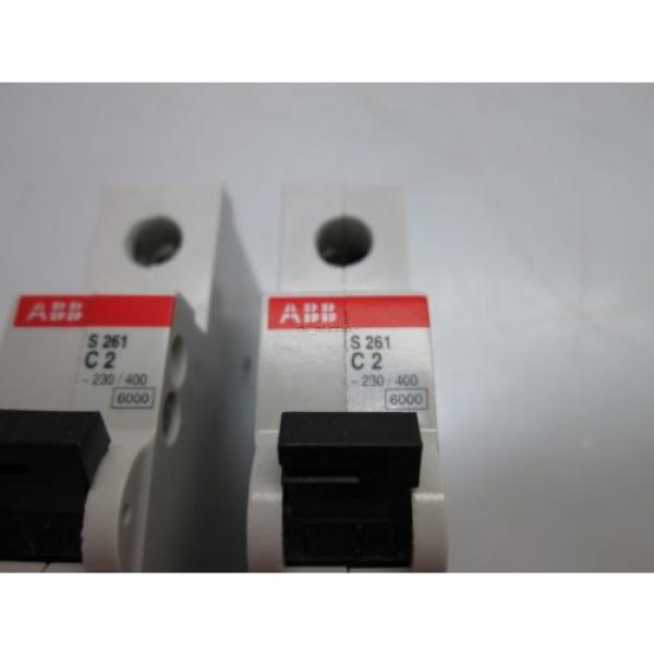 Lot of 2 ABB S261-C2 Circuit Breaker 10kA, 277/480VAC #2 image