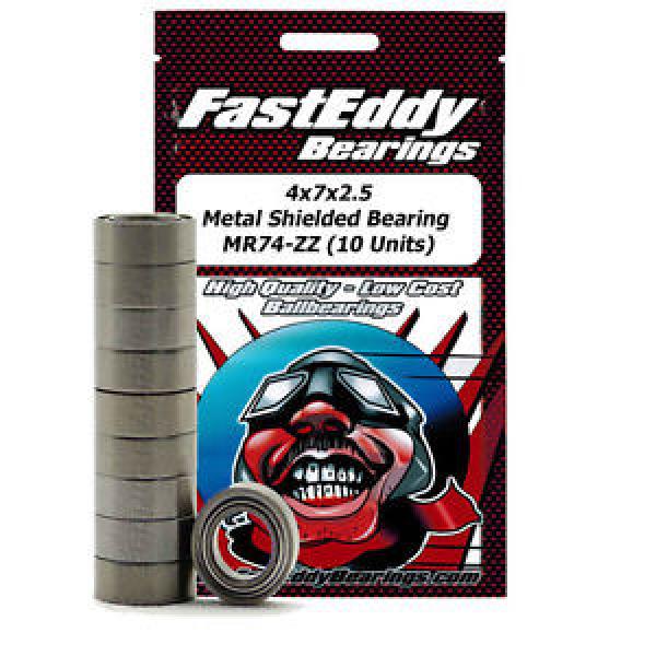 4x7x2.5 Metal Shielded Bearing MR74-ZZ (10 Units) #1 image